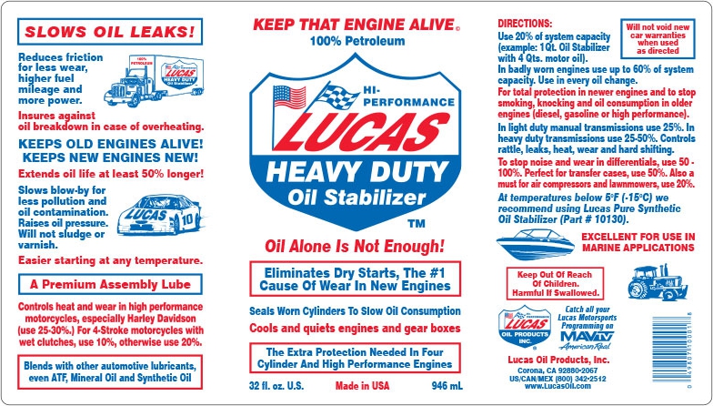 Lucas Oil Products LUC10001 1 Qt. Heavy Duty Oil Stabilizer